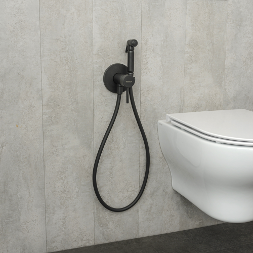 Гигиенический душ со смесителем Mariani B14185NXW черный - фото 3