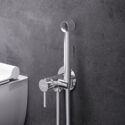 Гигиенический душ со смесителем Dorff Logic D3075000 хром/серый