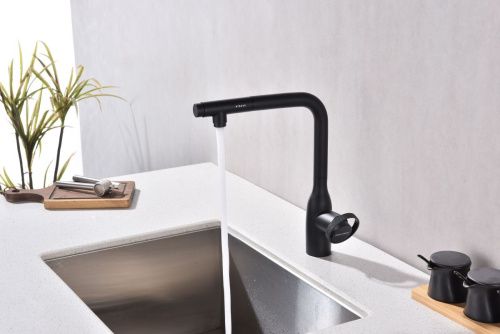 Смеситель для кухни Paulmark URBAN Ur213104-AN на мойку черный - фото 4