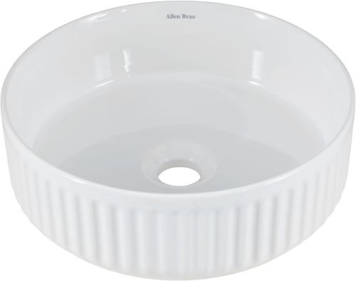 Раковина керамическая Allen Brau Fantasy 4.11032.20 40х40 накладная цвет белый без отверстий под смеситель - фото 4