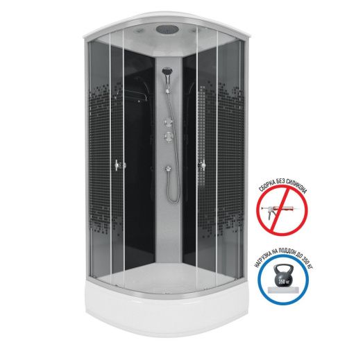 Душевая кабина Niagara Eco 3504 90х90 четверть круга с крышей ориентация универсальная