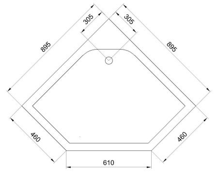 Душевой поддон акриловый Royal Bath TR RB90TR 90х90 белый с ножками