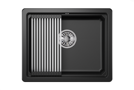 Кухонная мойка Granula Kitchen Space 5501U, ШВАРЦ 55х45 цвет черный поверхность матовая