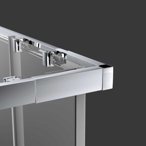 Душевой уголок Vincea Rapid VSS-3R90/10MT 100х100 стекло текстурное профиль хром без поддона - фото 3