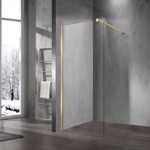 Душевая перегородка Vincea Walk in VSW-1H120CLG 120х200 стекло прозрачное профиль золото