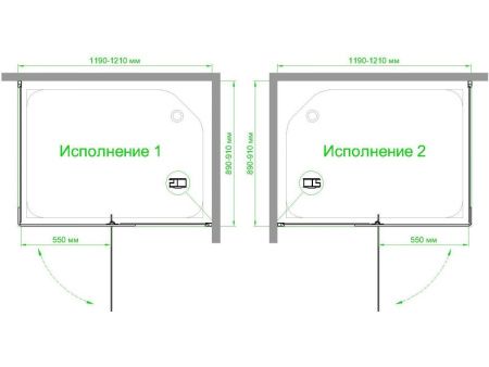 Душевой уголок Royal Bath HPVD RB9120HPVD-C 120х90 стекло матовое профиль белый без поддона