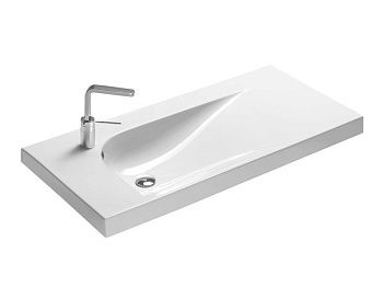 Раковина из сантехнического фаянса Hatria GRANDANGOLO YXF701 100х50 подвесная цвет белый