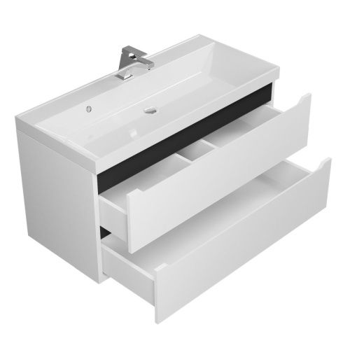 Тумба под раковину Uperwood Tanos 2930205144 100х50 подвесная цвет белый - фото 3