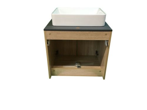 Тумба с раковиной Sintesi STL.W7023_SIN-LVB-APP-407 60х60 подвесная цвет коричневый - фото 2