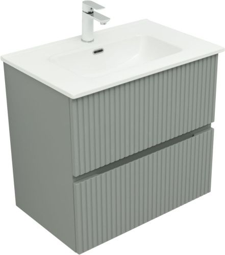 Тумба под раковину Aquanet Джейн 00313317 70х40 подвесная цвет серый - фото 3