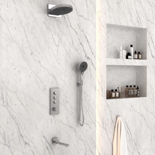 Душевая система Vincea VSFW-433TI1CH встраиваемая в стену цвет хром с термостатом