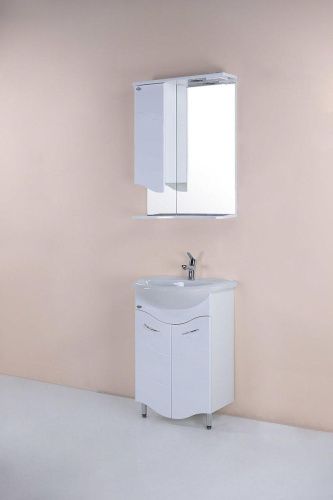 Зеркало-шкаф Onika Лайн 204802 50х80 подвесной цвет белый - фото 2