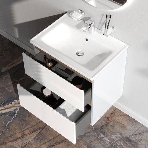 Тумба под раковину Am.Pm X-Joy M85AFHX0652WG 60х40 подвесная цвет белый - фото 4