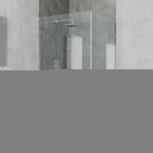 Душевой уголок Ambassador Abner 10011106 100х100 стекло прозрачное профиль хром без поддона - фото 2