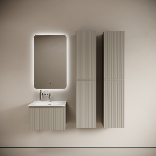 Тумба под раковину Sancos CODE CD60GP 60х50 подвесная цвет серый - фото 4