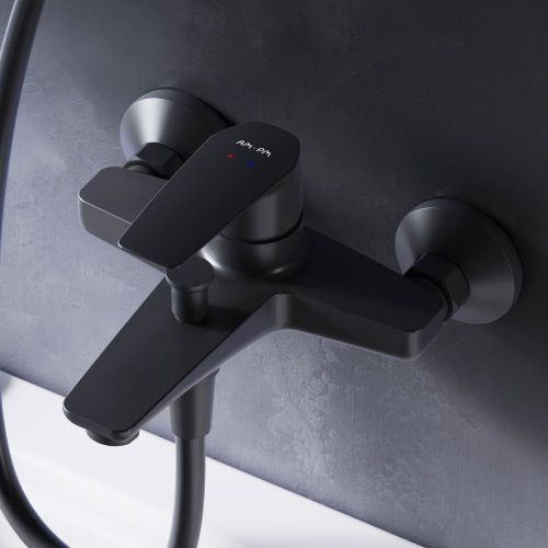 Смеситель для ванны и душа Am.Pm Gem F90A10022 настенный черный