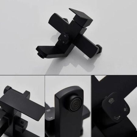 Душевая стойка D-Lin D10A03 настенная цвет черный