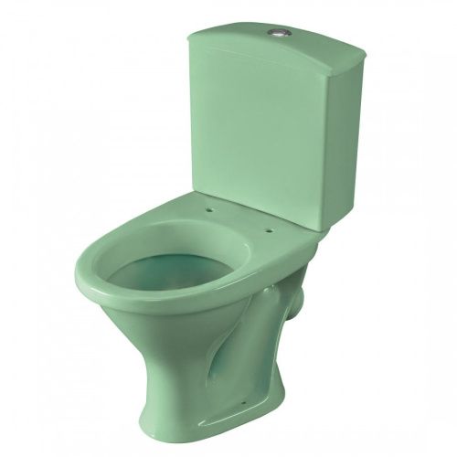 Унитаз-компакт напольный с бачком Santeri Вест 1P2018S0400BF зеленый с сиденьем каскадный смыв - фото 3