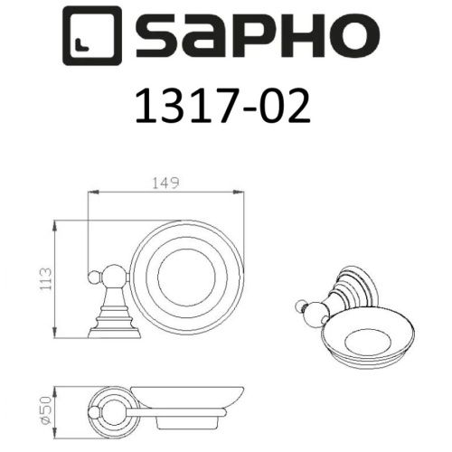 Мыльница Sapho DIAMOND 1317-02 - фото 2