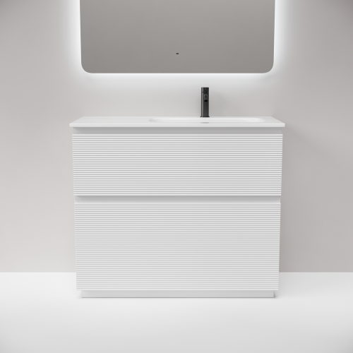 Тумба под раковину Sancos FOLK Floor FL100FRW 100х40 напольная цвет белый - фото 5