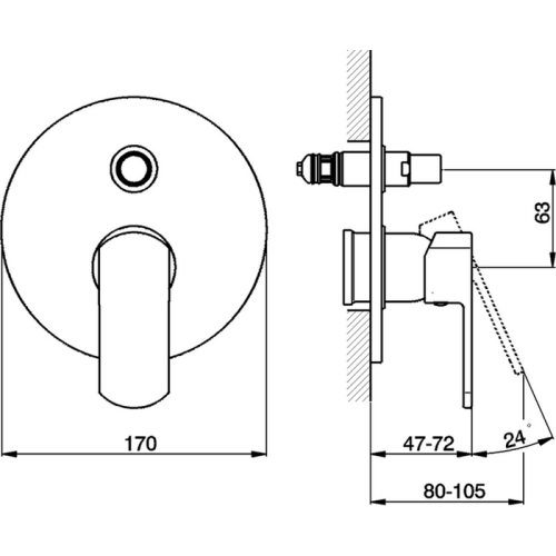 Смеситель для душа Cisal Roadster RR00210021 Акция встраиваемый в стену хром (внешняя часть) - фото 2