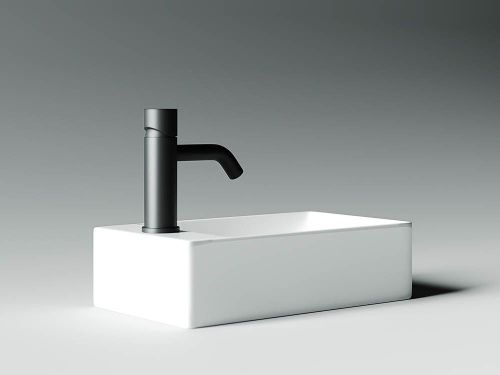 Раковина из сантехнического фарфора Ceramica Nova ELEMENT CN5008 40х20 подвесная цвет белый 1 отверстие под смеситель - фото 4