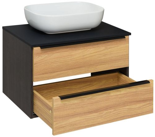 Тумба под раковину Runo Мальта 00-00001097 70х50 подвесная цвет коричневый - фото 3