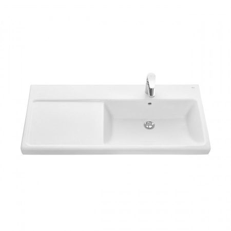 Раковина из сантехнического фарфора Roca The Gap Plus 73270ME004 100х50 накладная цвет белый