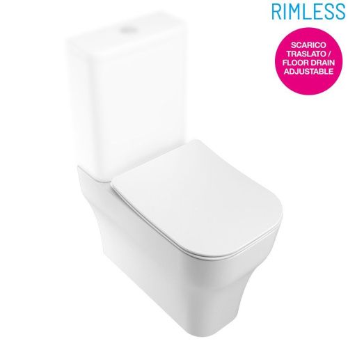 Чаша унитаза напольная Olympia Sinthesis Eco SYN1303R23 цвет черный без сиденья и без бачка безободковая