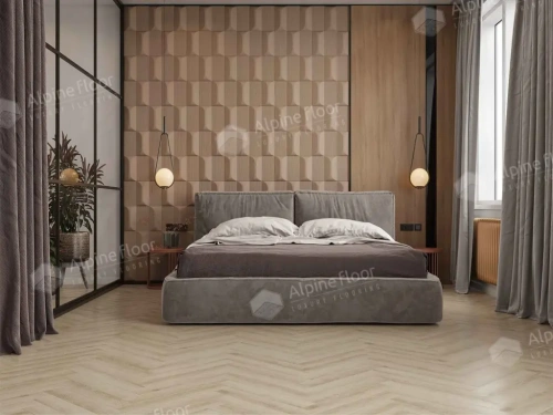 Ламинат Alpine Floor Herringbone 12 Pro New LF106-08 Дуб Орлеан толщина 1.2 см 34 класс 606х101 - фото 2