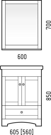 Тумба под раковину Corozo Техас SD-00000361 60х40 напольная цвет белый