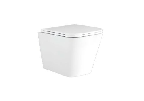 Унитаз подвесной Aquatek ДЕЛЬТА AQ1911-00 белый с сиденьем микролифт безободковый каскадный смыв - фото 2