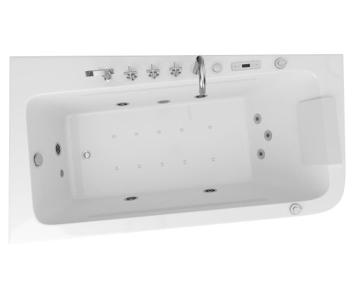 Ванна акриловая Grossman GR-17095R 170х95 пристенная асимметричная с ножками - фото 3