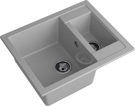Кухонная мойка Granfest Quadro Q-610K серый 60х50 цвет серый поверхность матовая