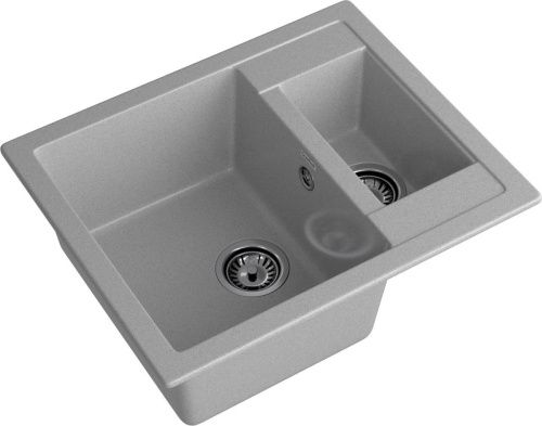 Кухонная мойка Granfest Quadro Q-610K серый 60х50 цвет серый поверхность матовая - фото 2
