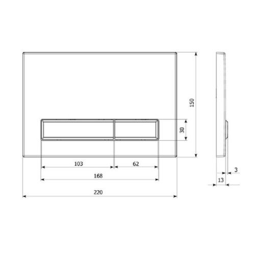 Клавиша смыва механическая Lavinia Boho RelFix 38050802 цвет белый/золото - фото 5