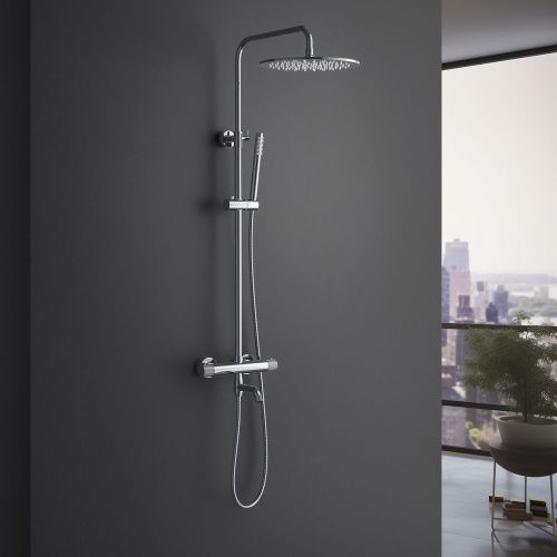 Душевая стойка Timo Saona SX-2380/00 настенная цвет хром с термостатом - фото 2