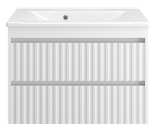 Тумба под раковину Brevita Balaton BAL-06080-01-01П2Я 80х40 подвесная цвет белый - фото 2