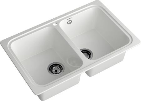 Кухонная мойка Granfest Standart S-780K иней 80х50 цвет белый поверхность матовая