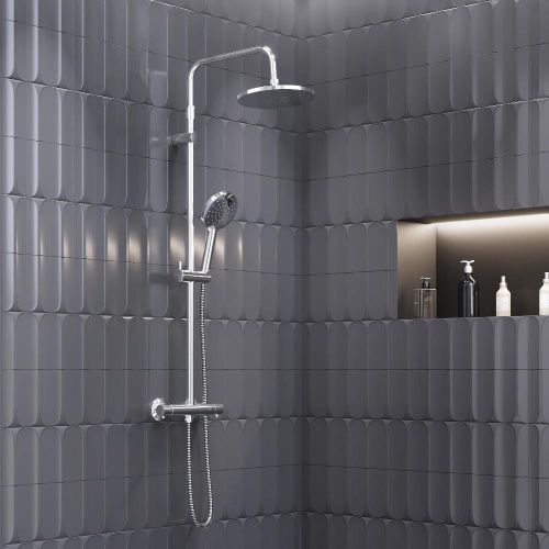 Душевая стойка Damixa Jupiter 977800000 настенная цвет хром - фото 3