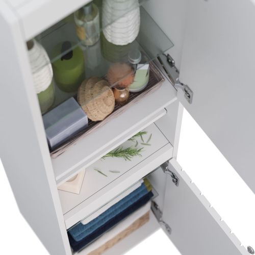 Шкаф-пенал LeMark Romance LM07R35P 40х170 напольный цвет белый - фото 4