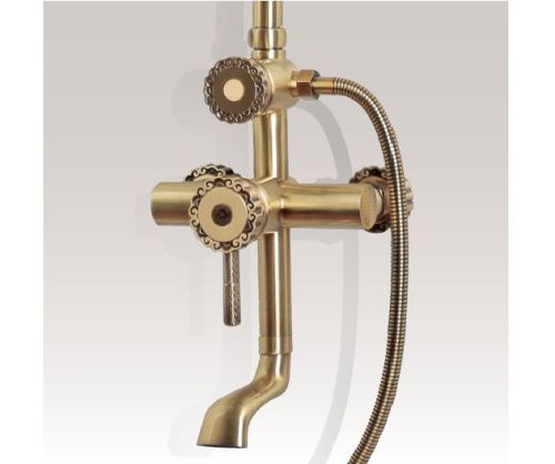 Душевая стойка Bronze de Luxe 10120R настенная цвет бронза - фото 4