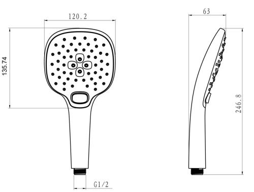 Душевая лейка LeMark LM0817CWhite цвет белый/хром - фото 2