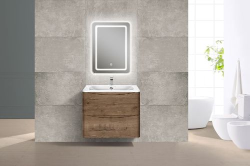 Тумба под раковину Vincea Paola VMC-2P600VO 60х50 подвесная цвет коричневый - фото 3