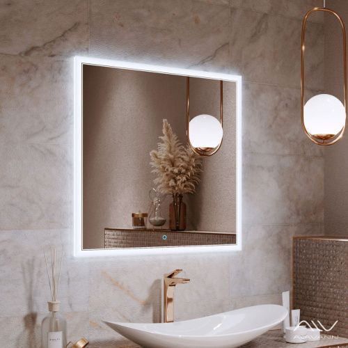Зеркало с подсветкой Alavann Emma ALV0065001 80х80 подвесное - фото 2