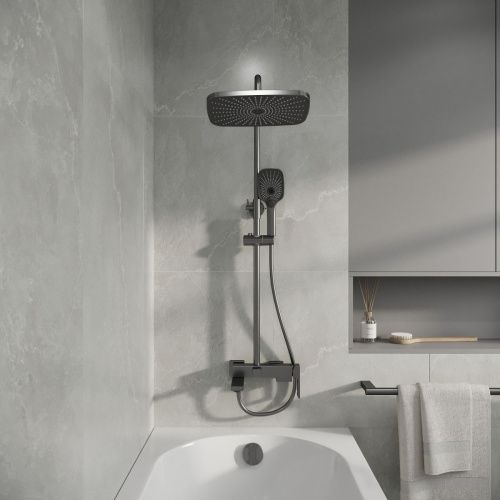 Душевая стойка Grossman Pragma 500.K35.03.420 настенная цвет черный - фото 4