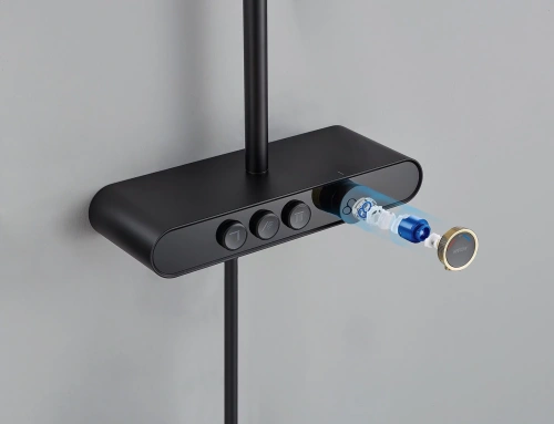 Душевая стойка Arrow AG3323SHMB настенная цвет черный с термостатом - фото 5