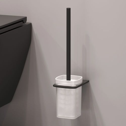 Унитаз подвесной Am.Pm Spirit V2.0 CK70H1103B черный с сиденьем микролифт безободковый каскадный смыв - фото 5