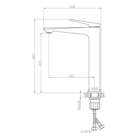 Смеситель Tokito KIN TOK-KIN-1012 на раковину золото