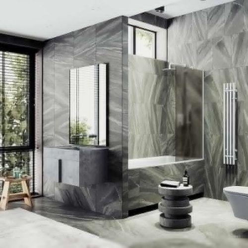 Душевая шторка на ванну Maybah Glass MGV-77-1ш 90х140 стекло тонированное профиль белый ориентация универсальная - фото 2